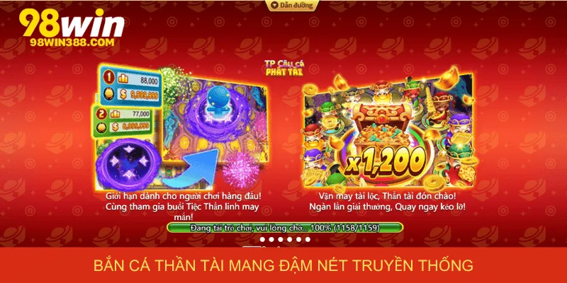 Bắn cá Thần Tài mang đậm nét truyền thống