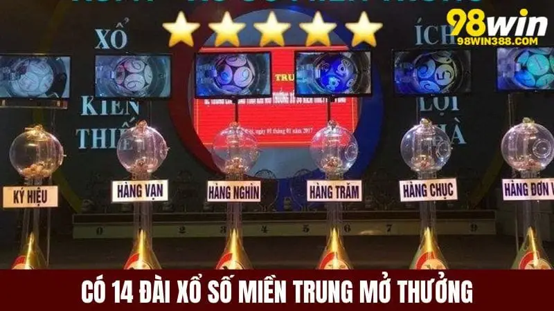 Hiện có 14 đài mở thưởng tại miền Trung
