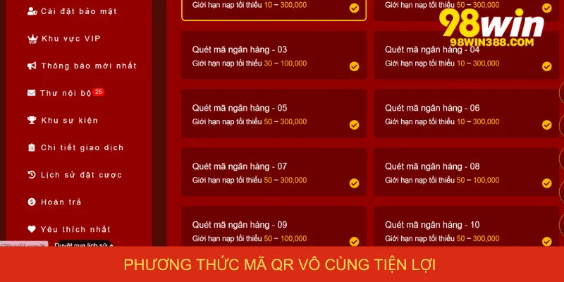 Phương thức mã QR vô cùng tiện lợi