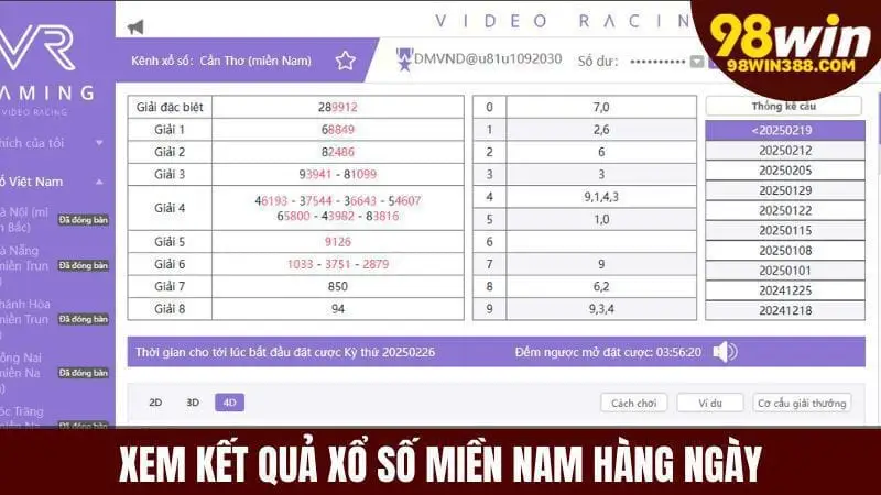 98win cập nhật kết quả XSMN nhanh chóng hàng ngày