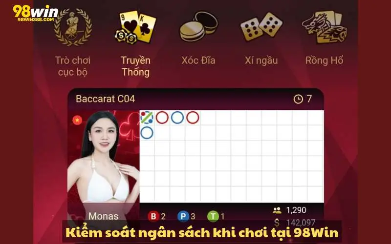 Kiểm soát ngân sách khi chơi tại 98Win