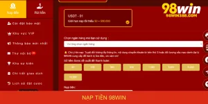 nạp tiền 98win