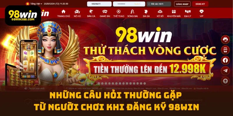 Những câu hỏi thường gặp từ người chơi khi đăng ký 98WIN